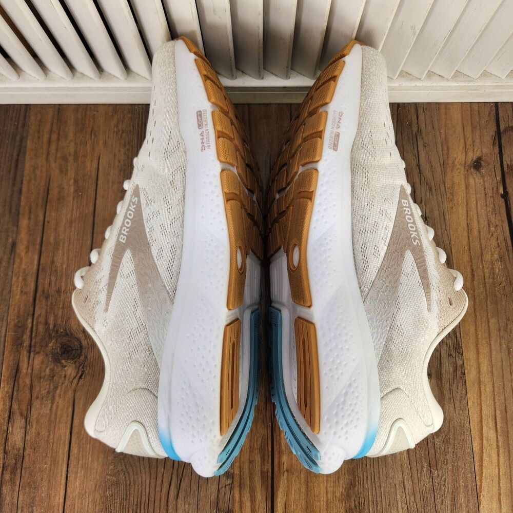 Brooks Ghost 16 Running Shoes Womens Sz 11 B Coconut Blue Sneakers 1204071B181 - Picture 6 of 9